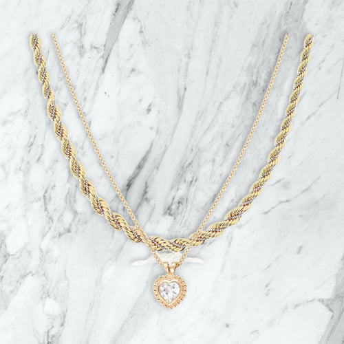 Collier Swarovski - or