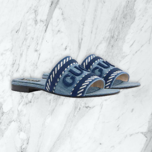 Claquette Gucci - bleu